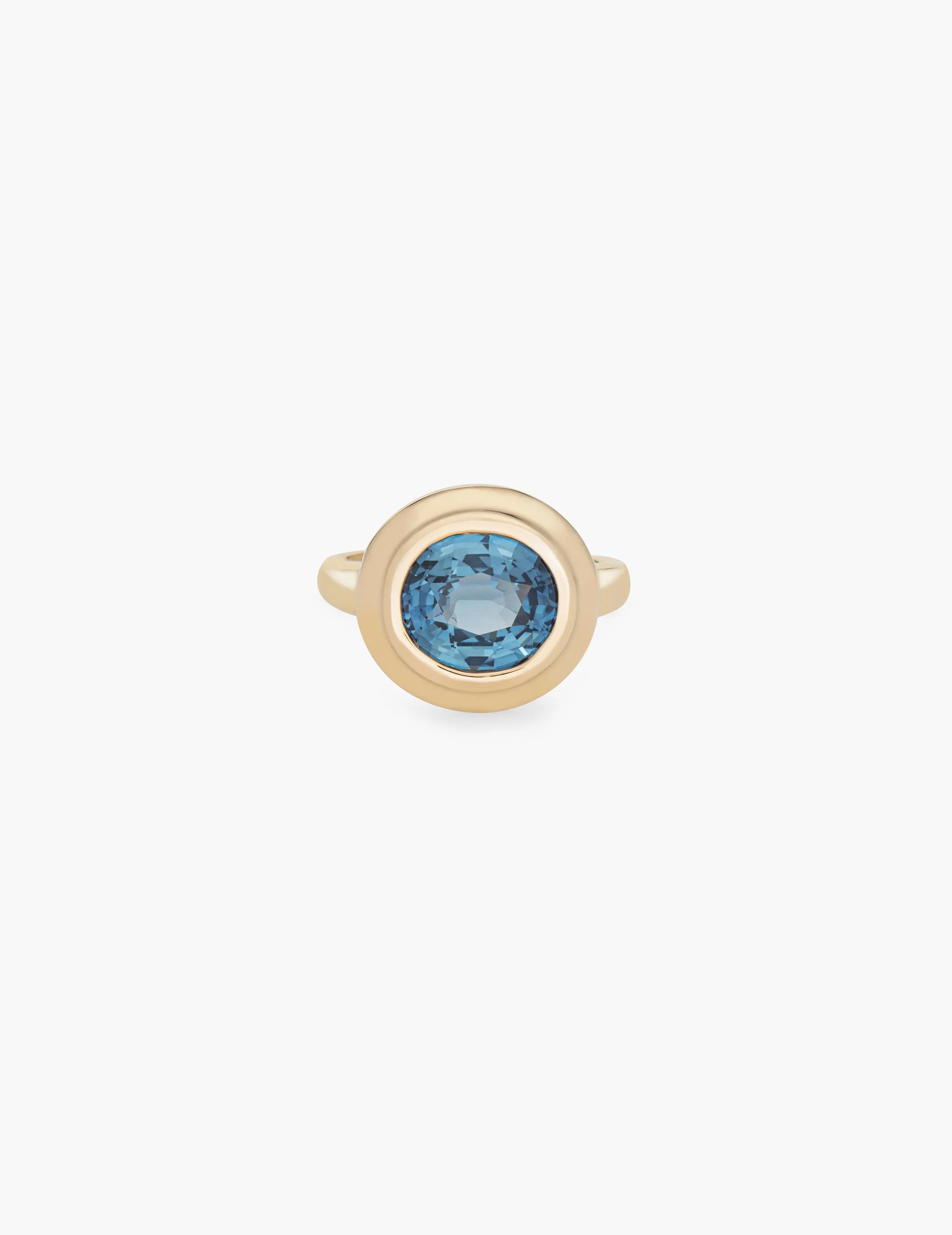 Cerulean Sapphire Floral Ring sold by Kathryn Bentley