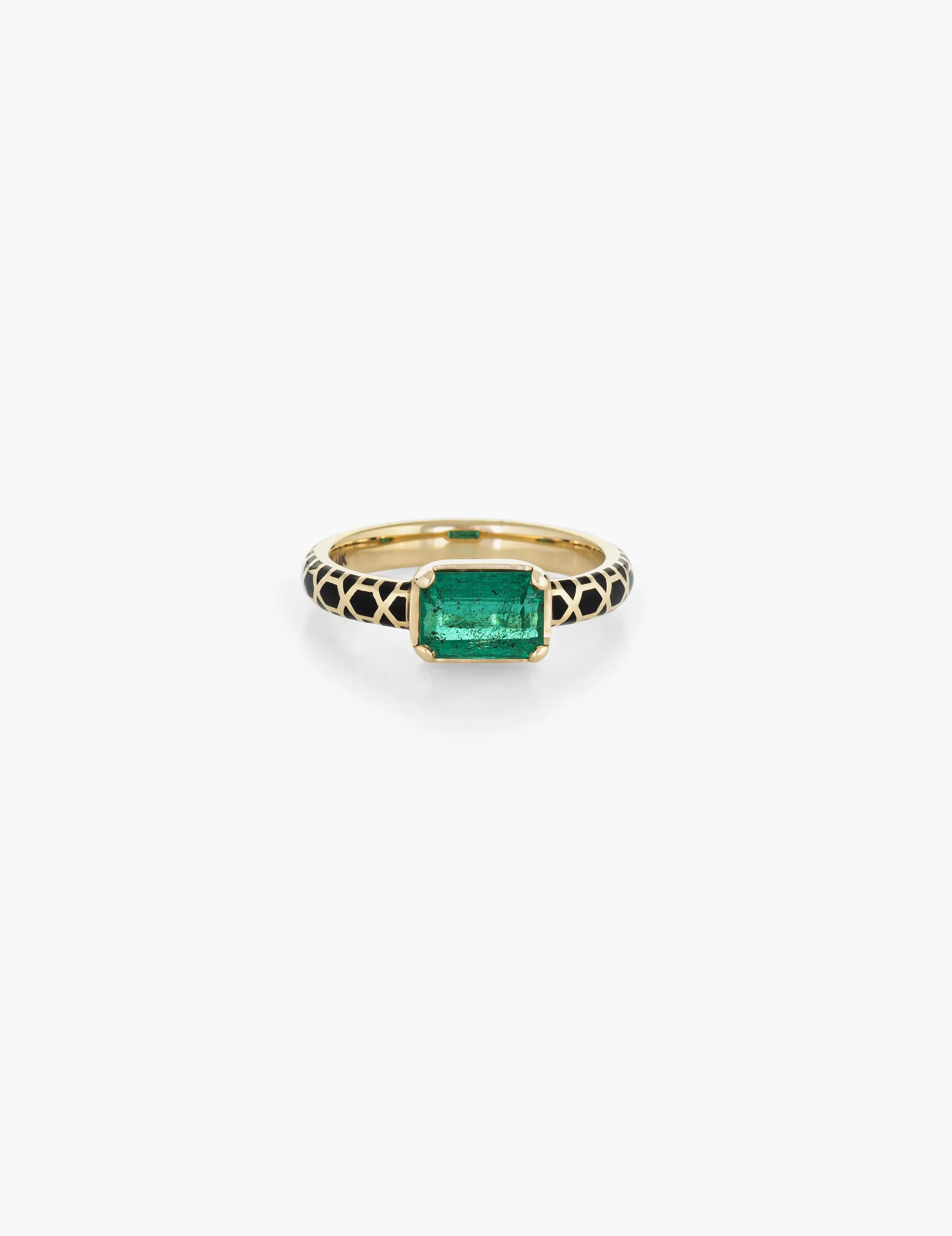 Emerald Enamel Ring sold by Kathryn Bentley