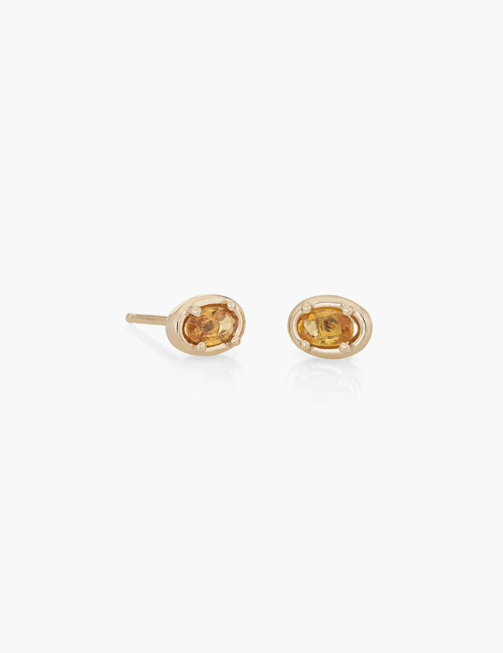 Yellow Sapphire Ellipse Studs sold by Kathryn Bentley