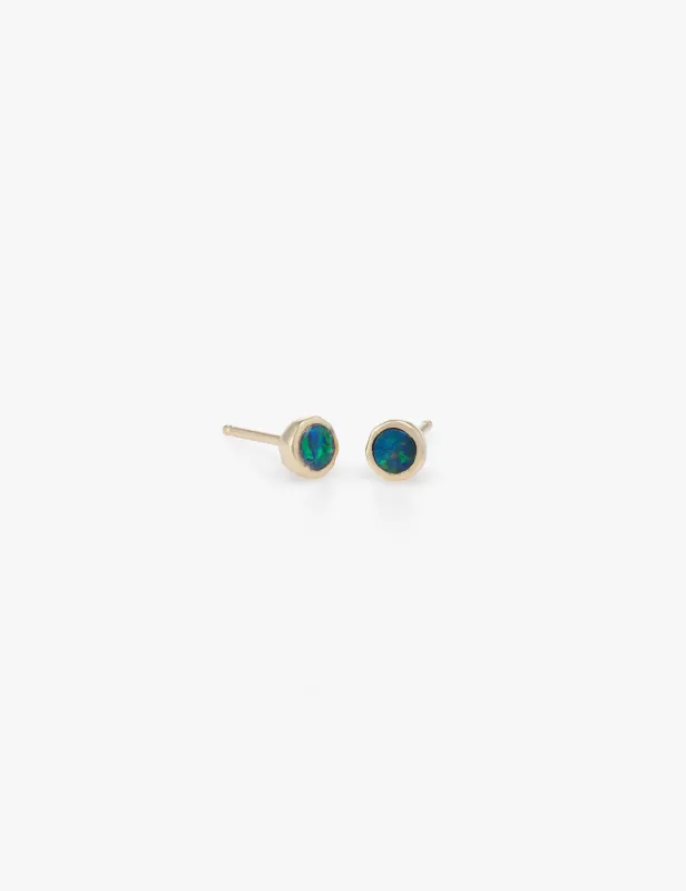 Tiny Dot Studs in Blue Opal sold by Kathryn Bentley
