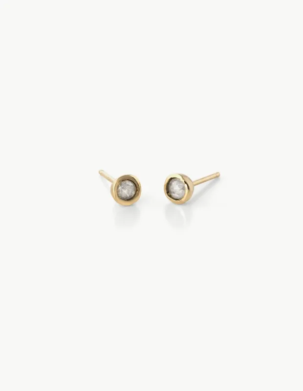 Tiny Dot Studs in White Diamonds sold by Kathryn Bentley