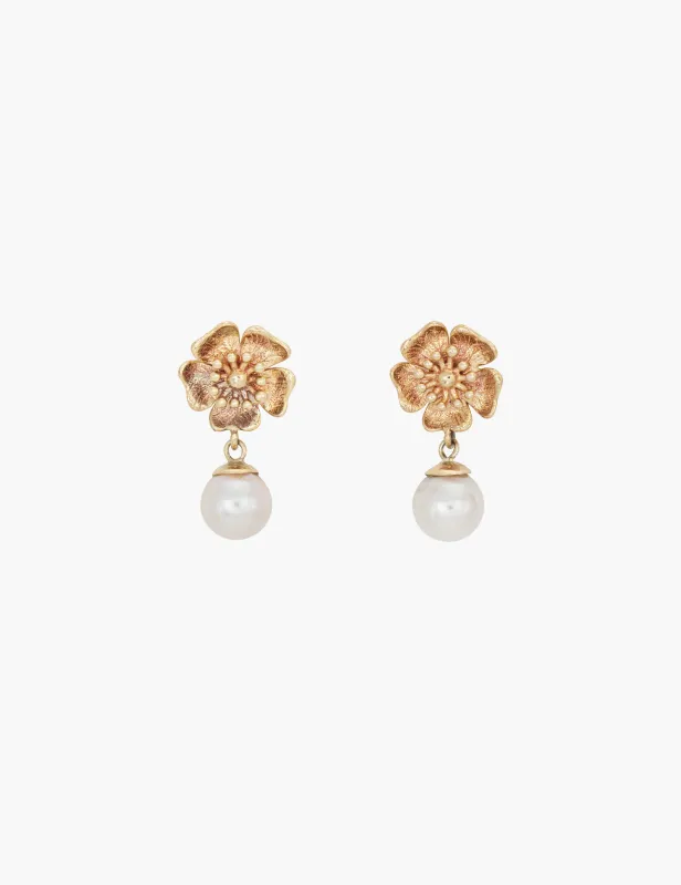 Pearl Floral Earrings sold by Kathryn Bentley