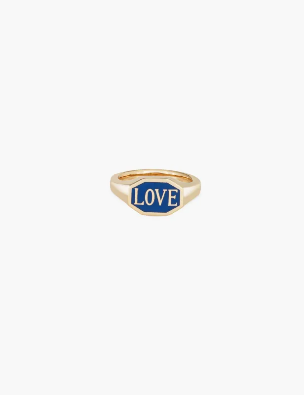 LOVE Signet Ring made by Kathryn Bentley