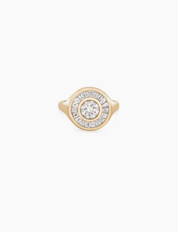 Simone Ring with Natural Old European Diamond made by Kathryn Bentley