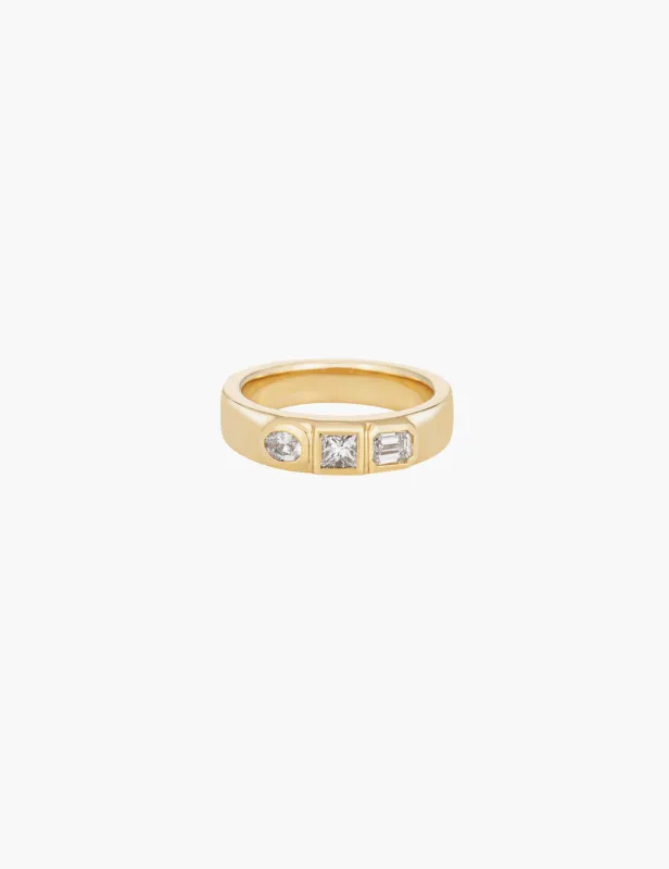 Thin Jeweled Band with Natural Diamonds made by Kathryn Bentley
