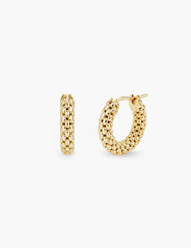 Woven Hoop Earrings made by Kathryn Bentley