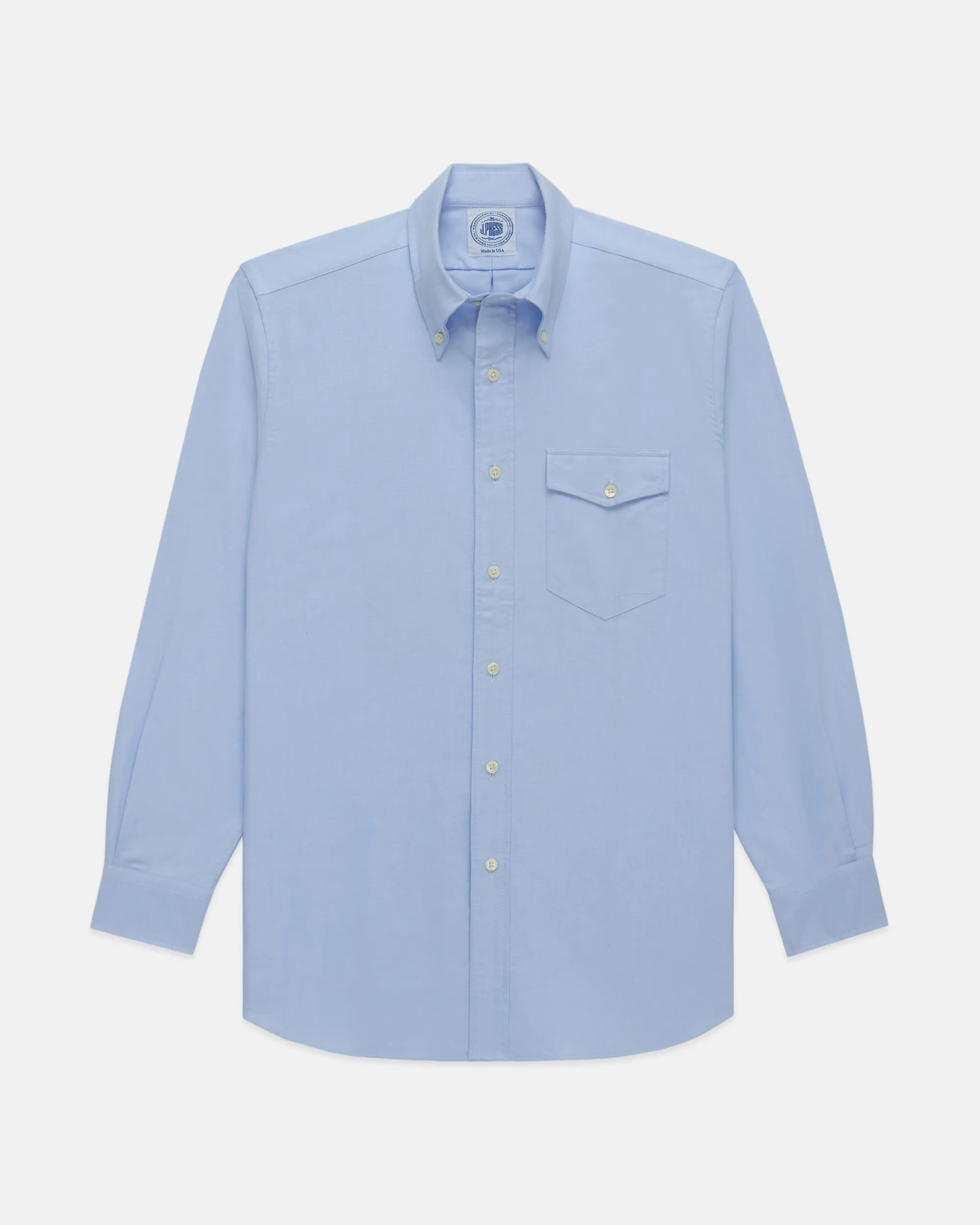 Oxford Cloth Button Down Dress Shirt - Flap Pocket - Regular Fit sold by J. Press product image thumbnail 2