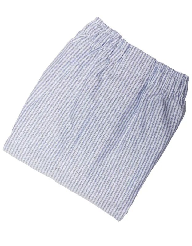 Made-in-USA Blue University Stripe Oxford Cloth Boxers sold by J. Press