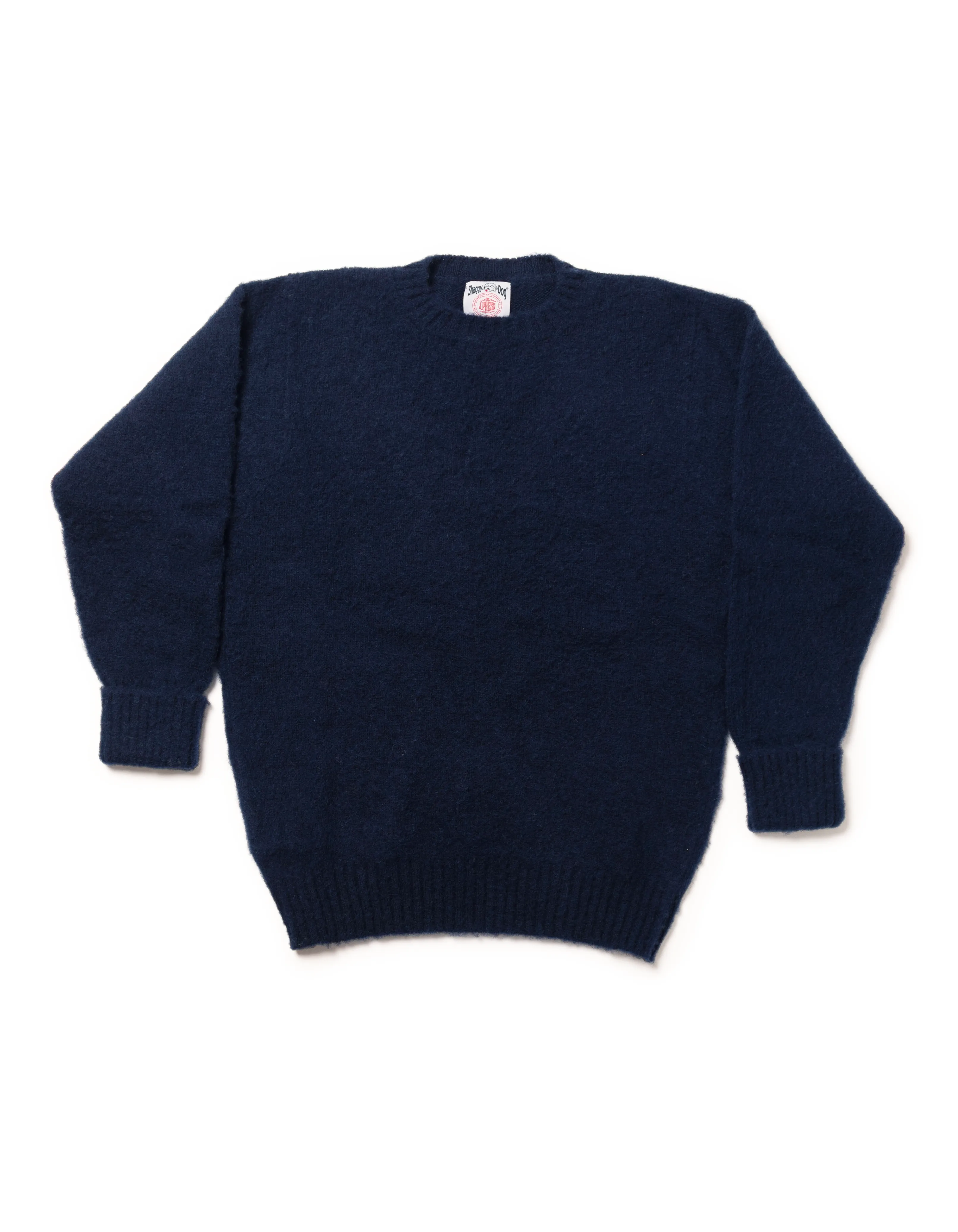 Made-in-Scotland Navy Shaggy Dog Sweater - Classic Fit sold by J. Press