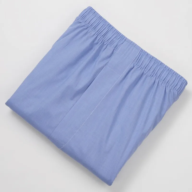 Made-in-USA Blue End-On-End Cotton Boxers sold by J. Press