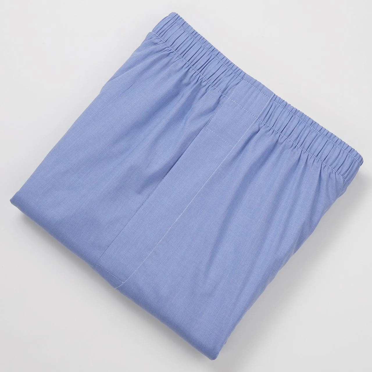 Made-in-USA Blue End-On-End Cotton Boxers sold by J. Press