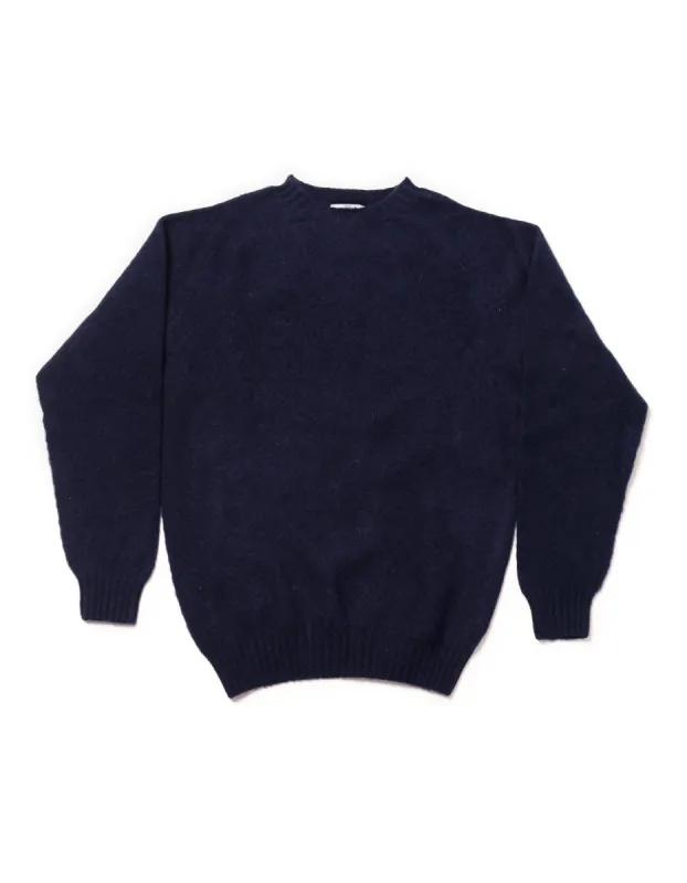 SHAGGY DOG SWEATER NAVY - TRIM FIT sold by J. Press