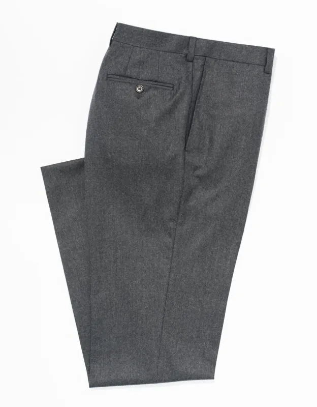 MED GREY WOOL FLANNEL TROUSERS sold by J. Press