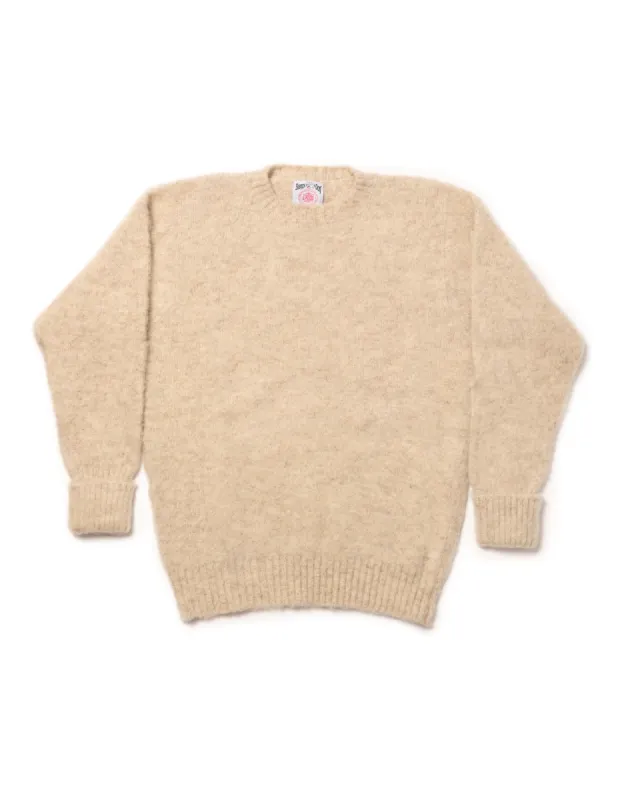 Made-in-Scotland Ivory Shaggy Dog Sweater - Classic Fit sold by J. Press