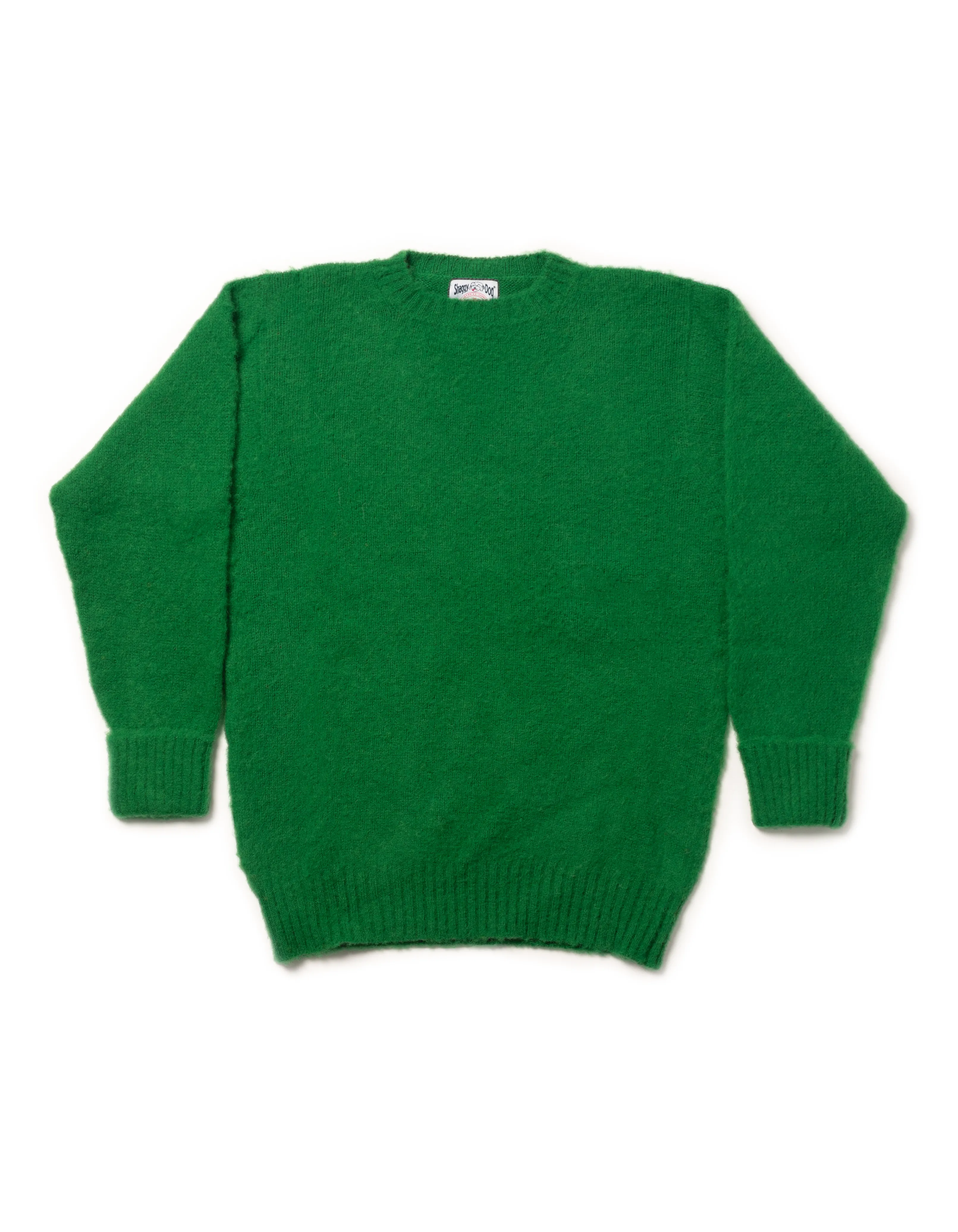 Made-in-Scotland Grass Green Shaggy Dog Sweater - Classic Fit sold by J. Press