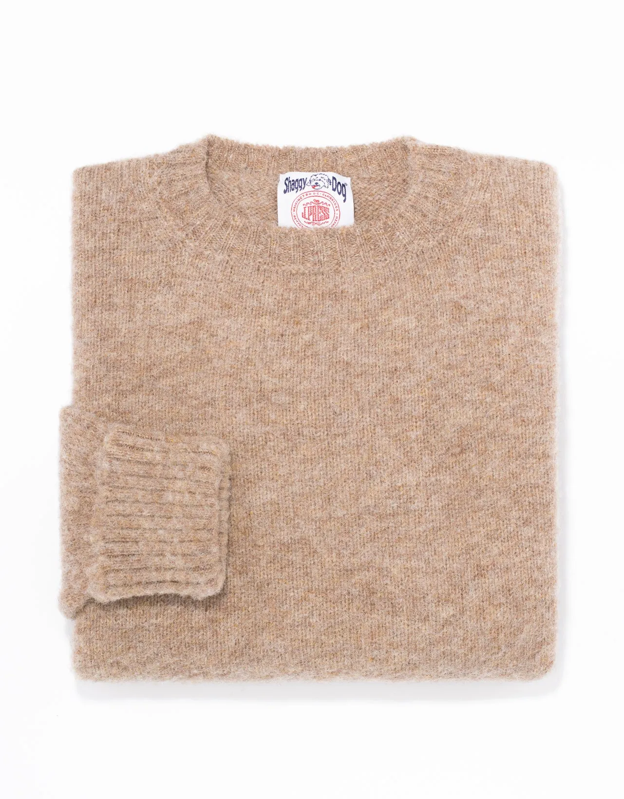 Made-in-Scotland Tan Shaggy Dog Sweater - Classic Fit sold by J. Press