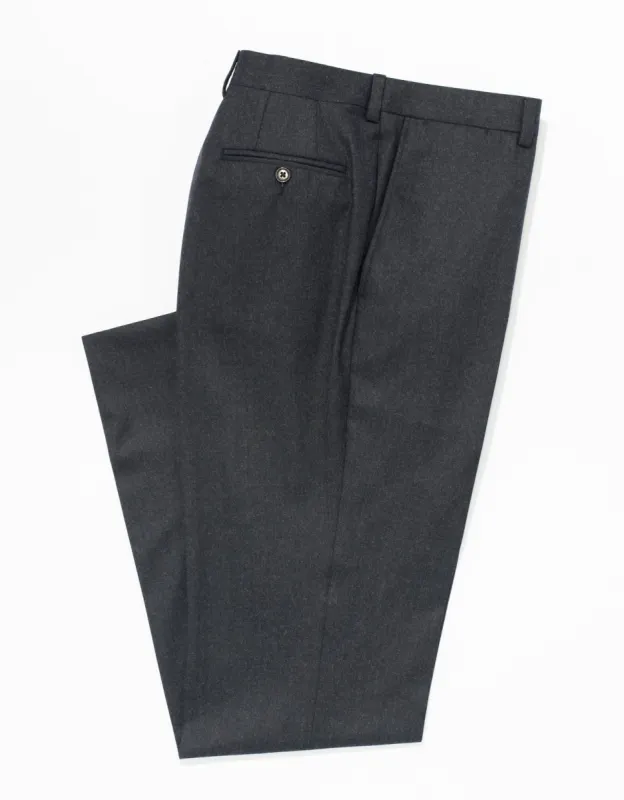 CHARCOAL WOOL FLANNEL TROUSERS sold by J. Press