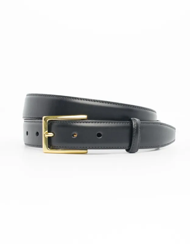 Italian Leather Belt - Polished Brass Buckle sold by J. Press