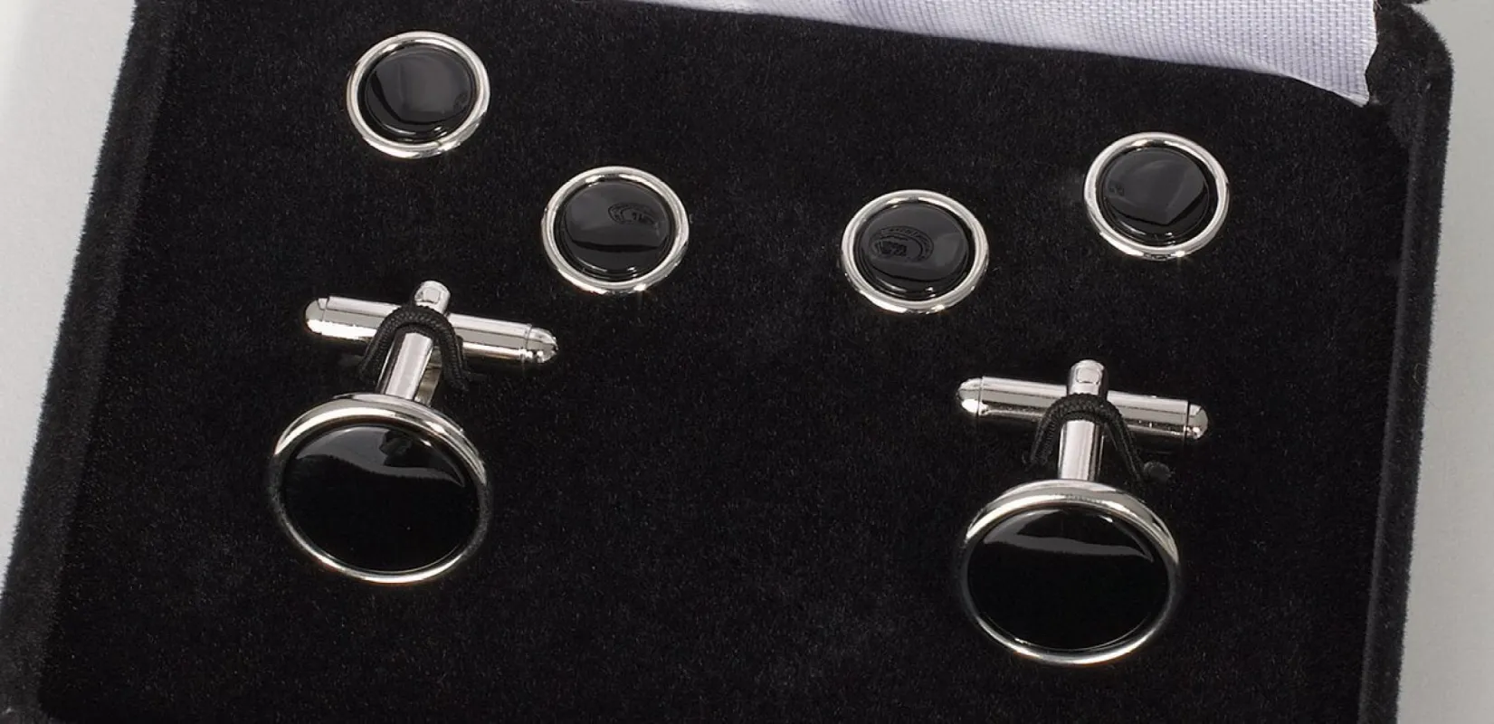 Onyx Cufflink and Stud Set sold by J. Press