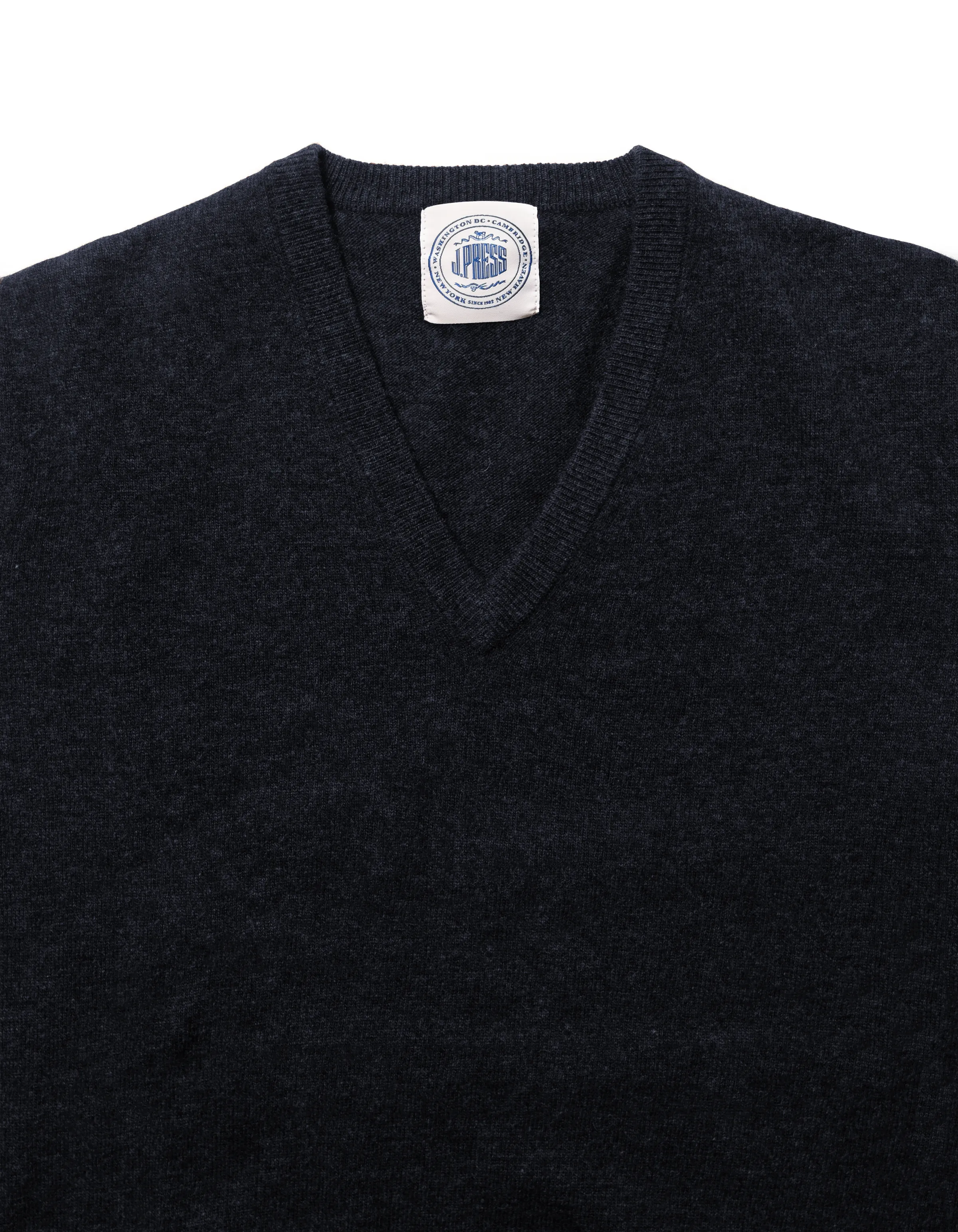 LAMBSWOOL GEELONG V NECK SWEATER - NAVY sold by J. Press product image thumbnail 2