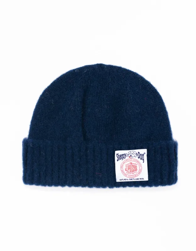 SHAGGY DOG CUFFED HAT - NAVY sold by J. Press
