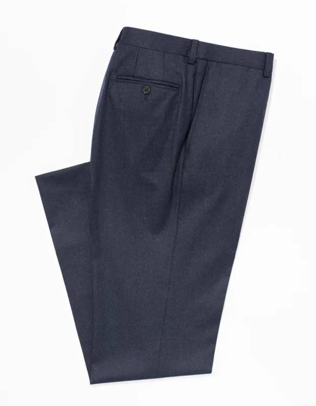 DARK BLUE WOOL FLANNEL TROUSERS sold by J. Press