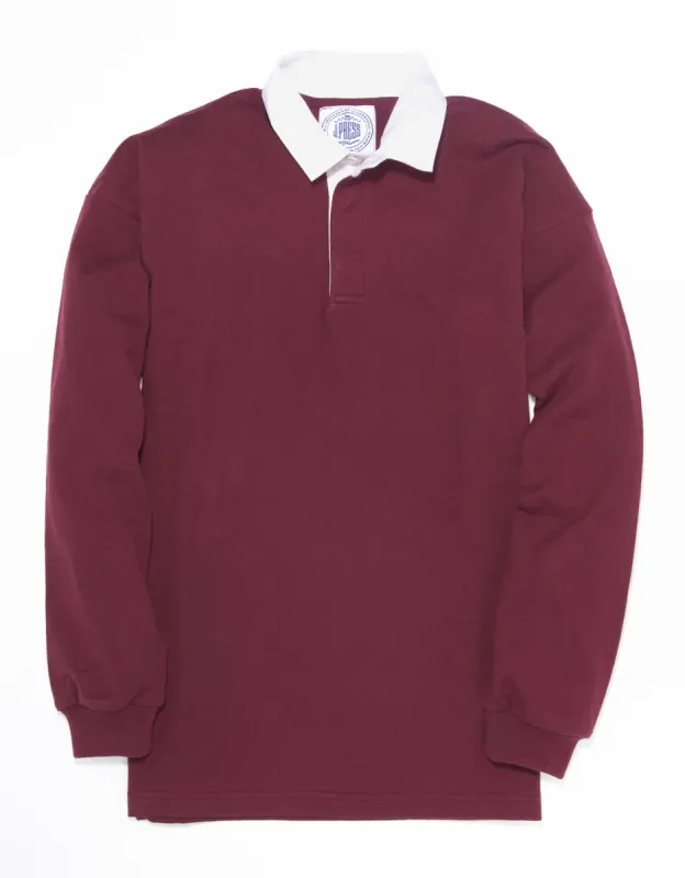 SOLID RUGBY SHIRT - BURGUNDY sold by J. Press
