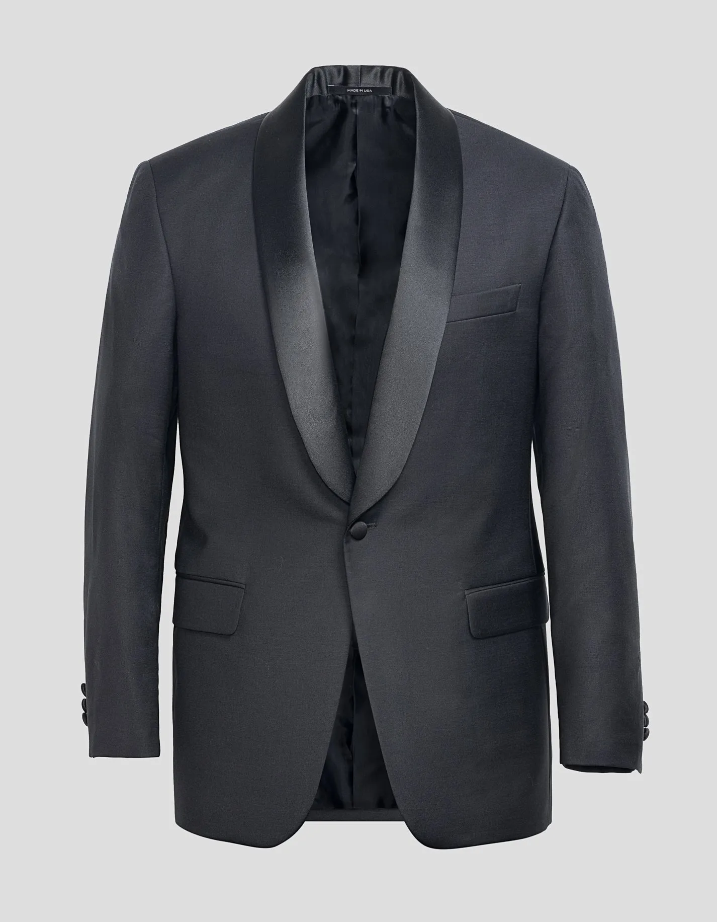 Made-in-USA Satin Shawl Collar Tuxedo sold by J. Press