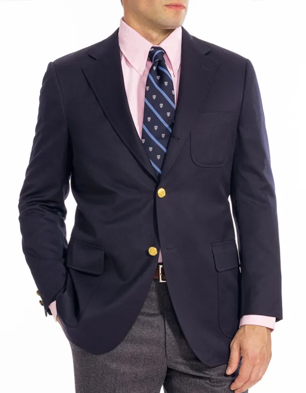 NAVY PEPPIN MERINO BLAZER - TRIM FIT sold by J. Press