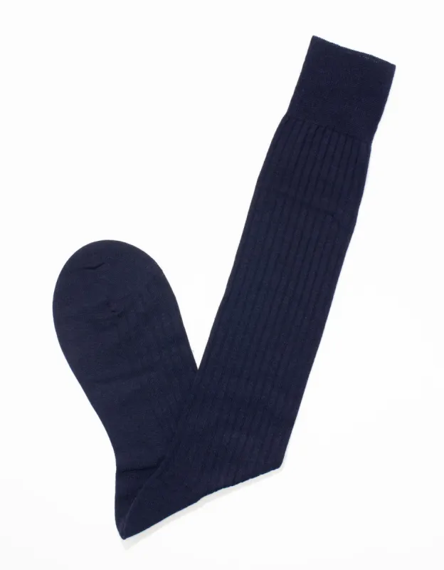 Made-in-England Over-the-Calf Cotton Socks sold by J. Press