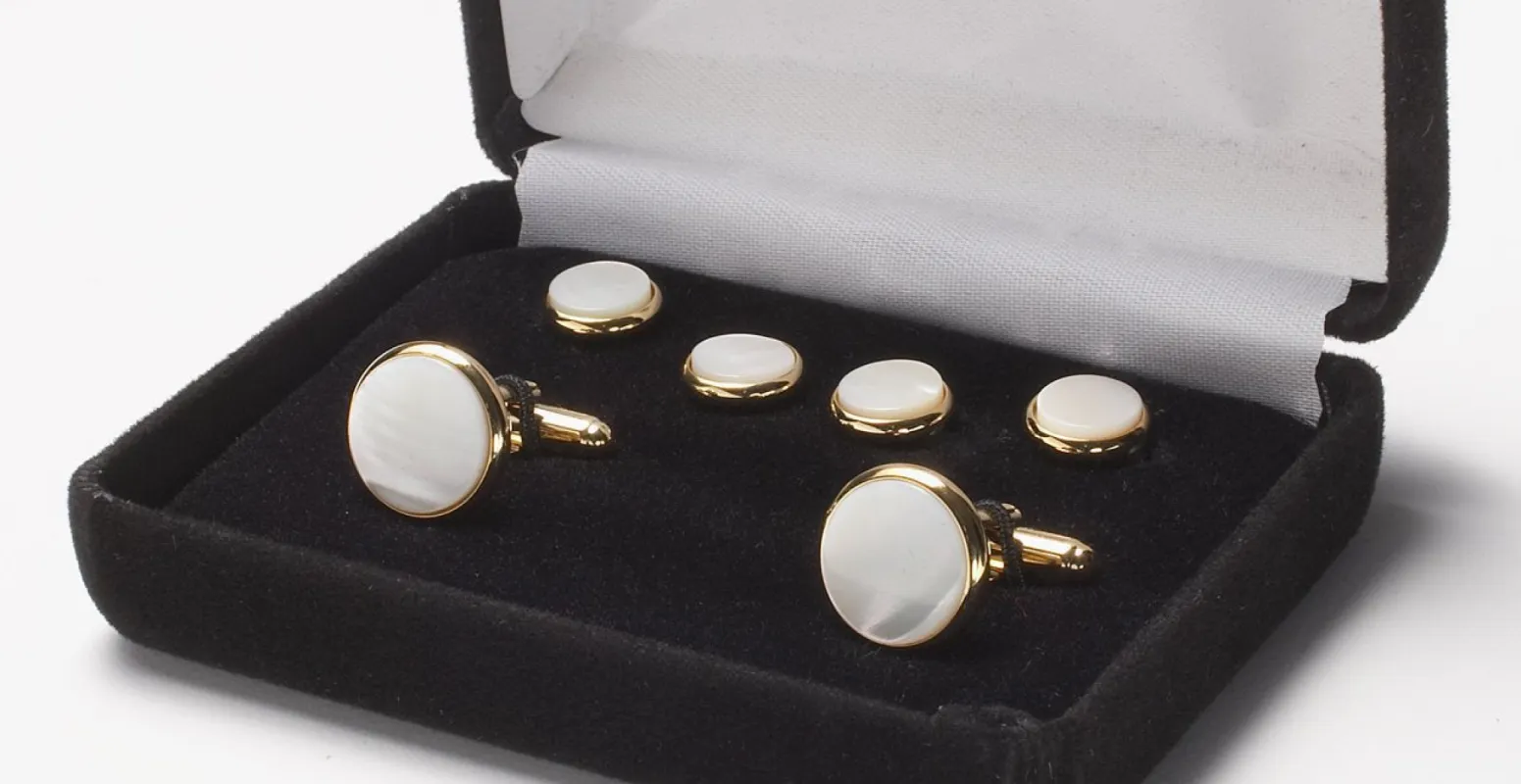 Mother of Pearl Cufflink And Stud Set sold by J. Press