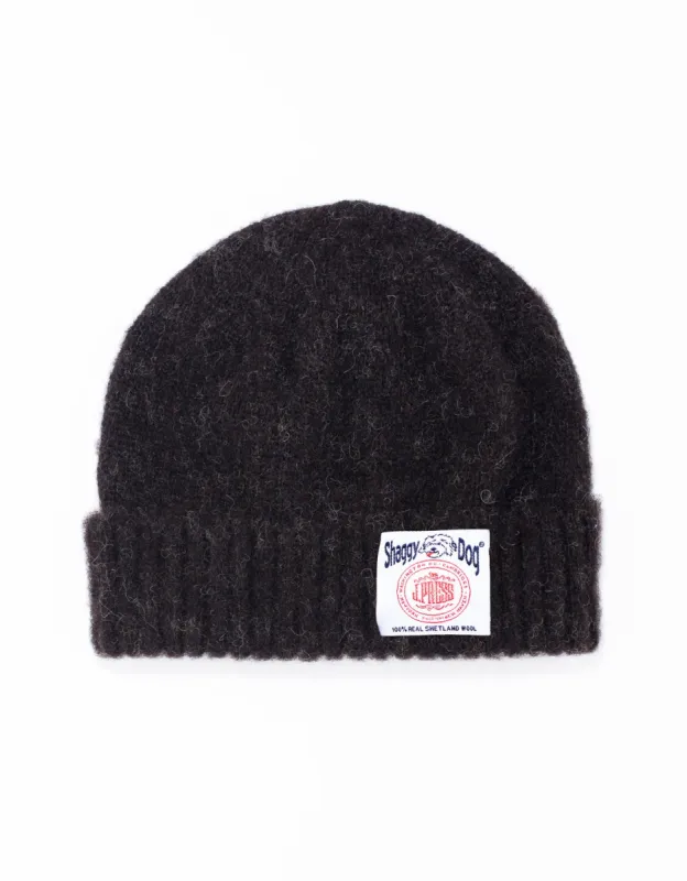 SHAGGY DOG CUFFED HAT - SHETLAND BLACK sold by J. Press