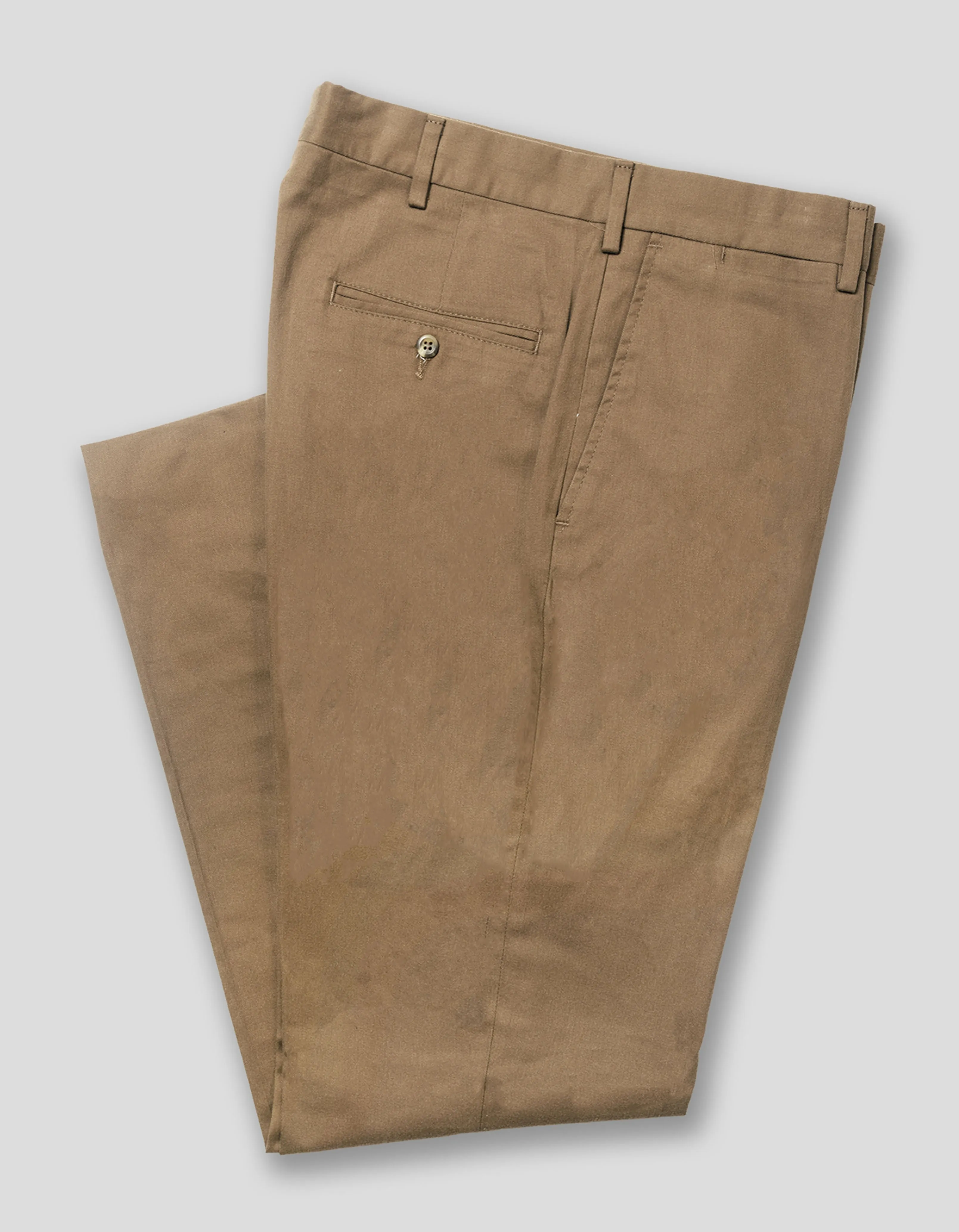 SANDED TWILL PANTS - DARK KHAKI sold by J. Press