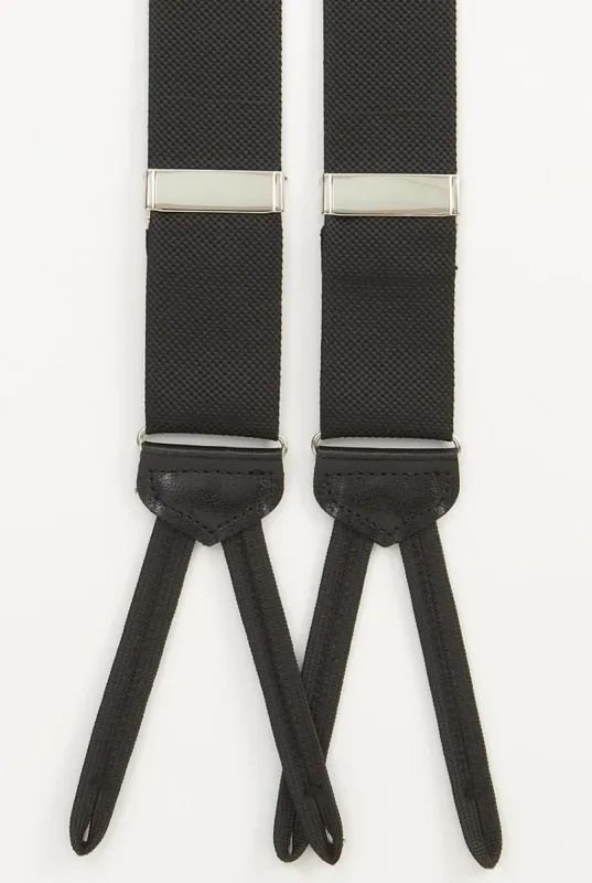 Made-in-England Black Formal Braces made by J. Press