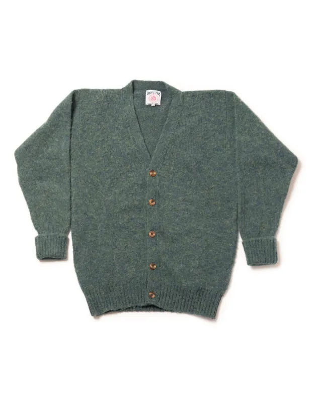 Made-in-Scotland Lovat Shaggy Dog Cardigan Sweater  - Classic Fit sold by J. Press