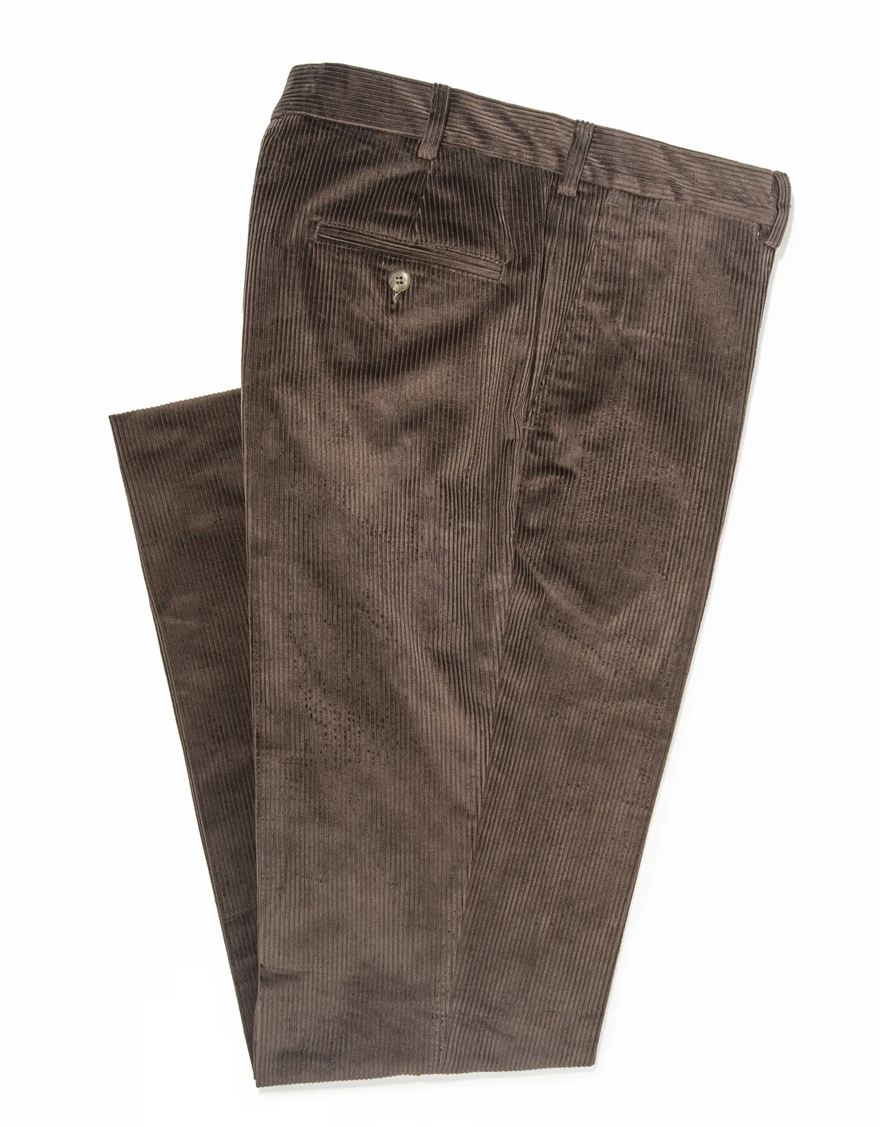 Made-in-USA Chestnut Wide Wale British Corduroy Pant sold by J. Press