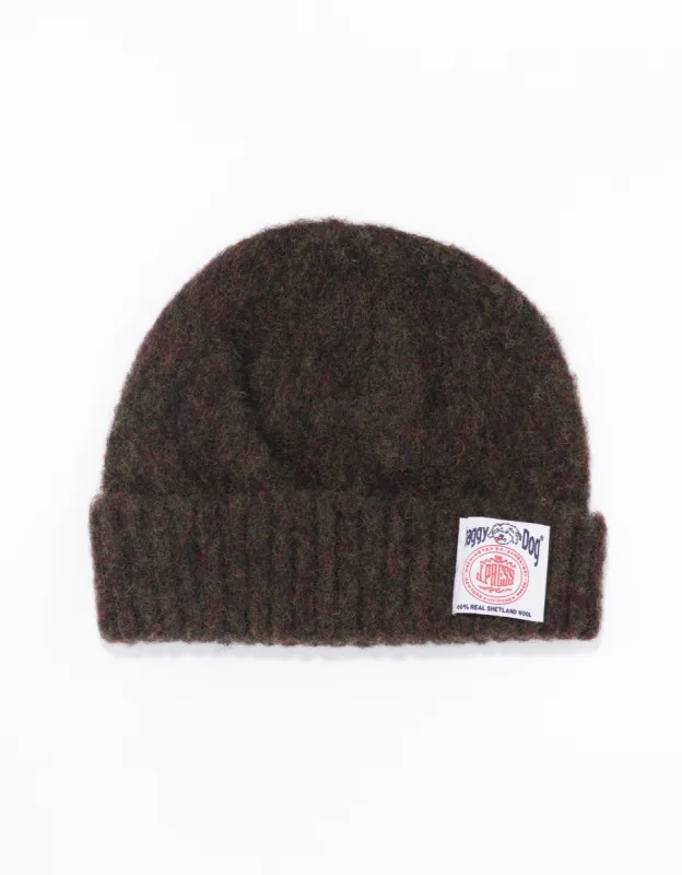 SHAGGY DOG CUFFED HAT - DARK BROWN MIX sold by J. Press