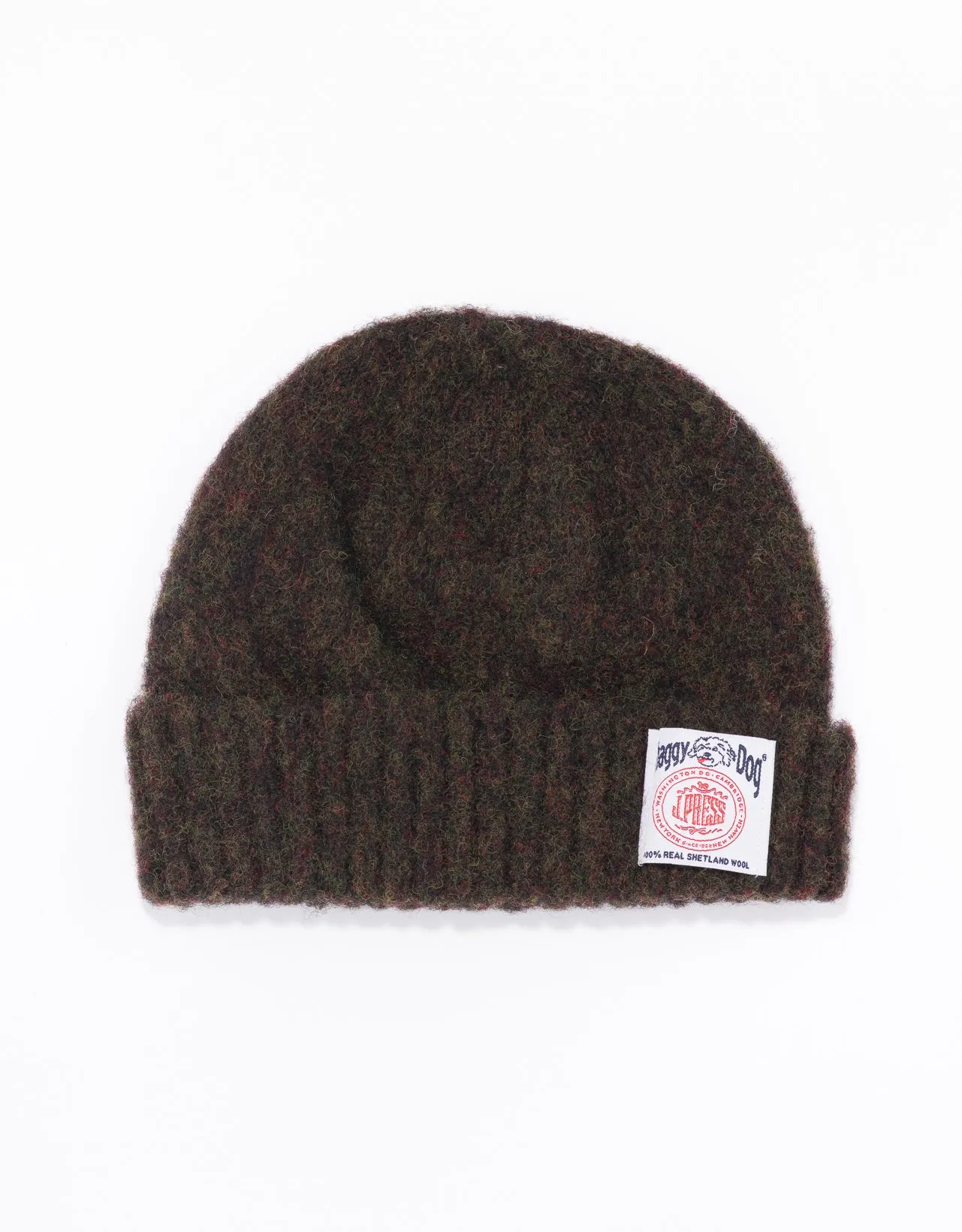 Made-in-Scotland Dark Brown Shaggy Dog Beanie sold by J. Press