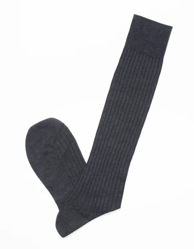 Made-in-England Over-the-Calf Cotton Socks sold by J. Press