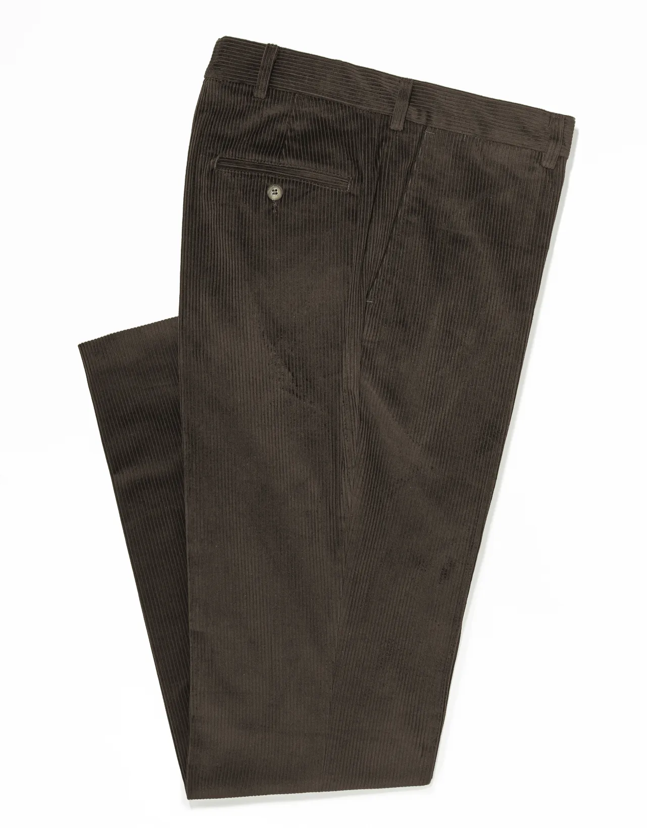 Made-in-USA Olive Wide Wale British Corduroy Pant sold by J. Press