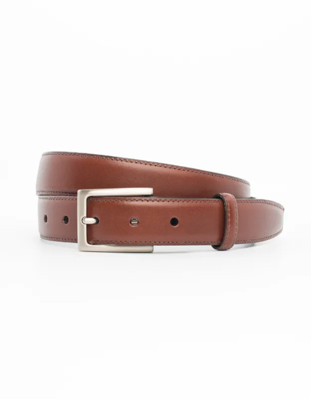 Italian Leather Belt - Nickel Buckle sold by J. Press