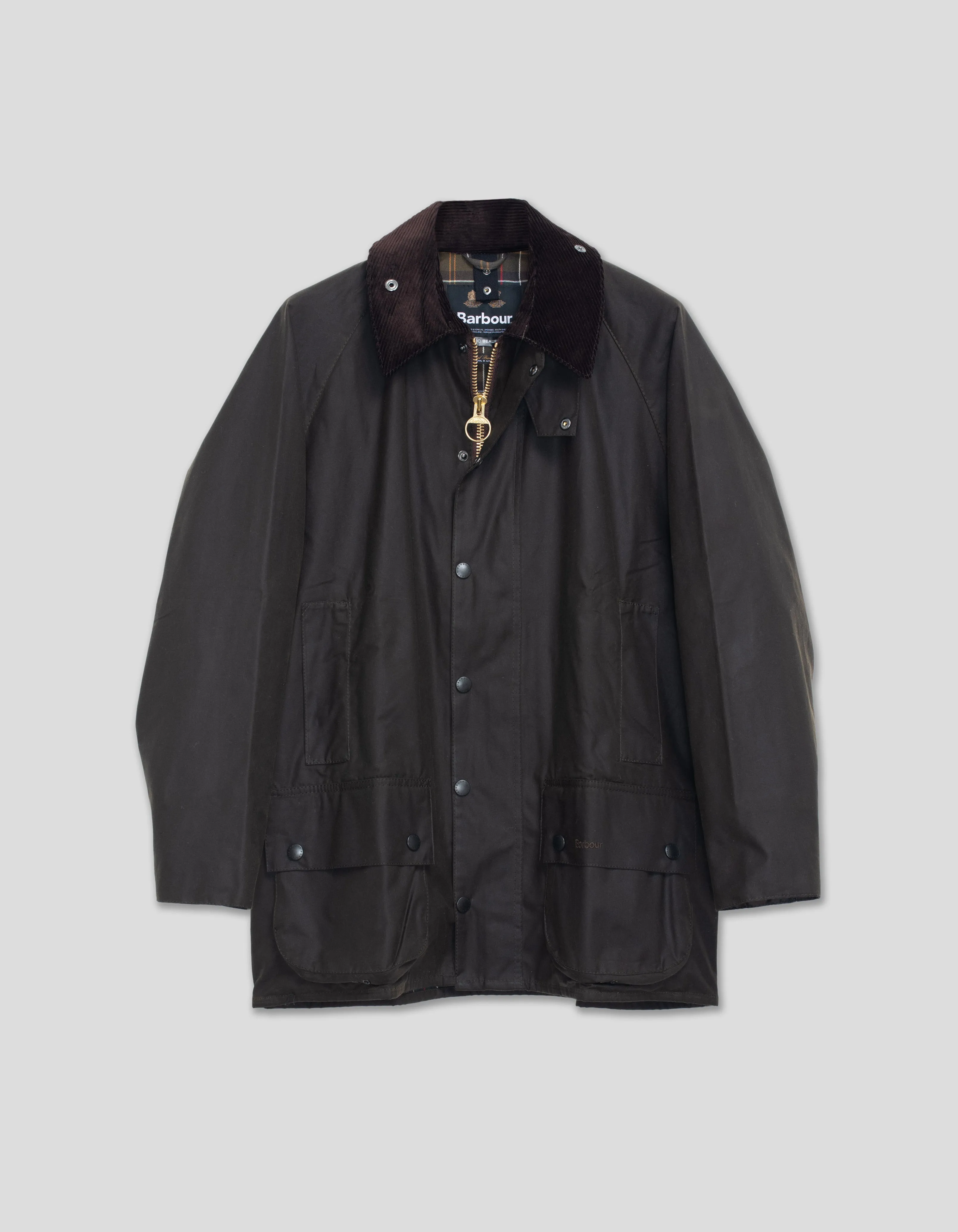 Made-in-England Barbour Olive Beaufort® Wax Jacket sold by J. Press
