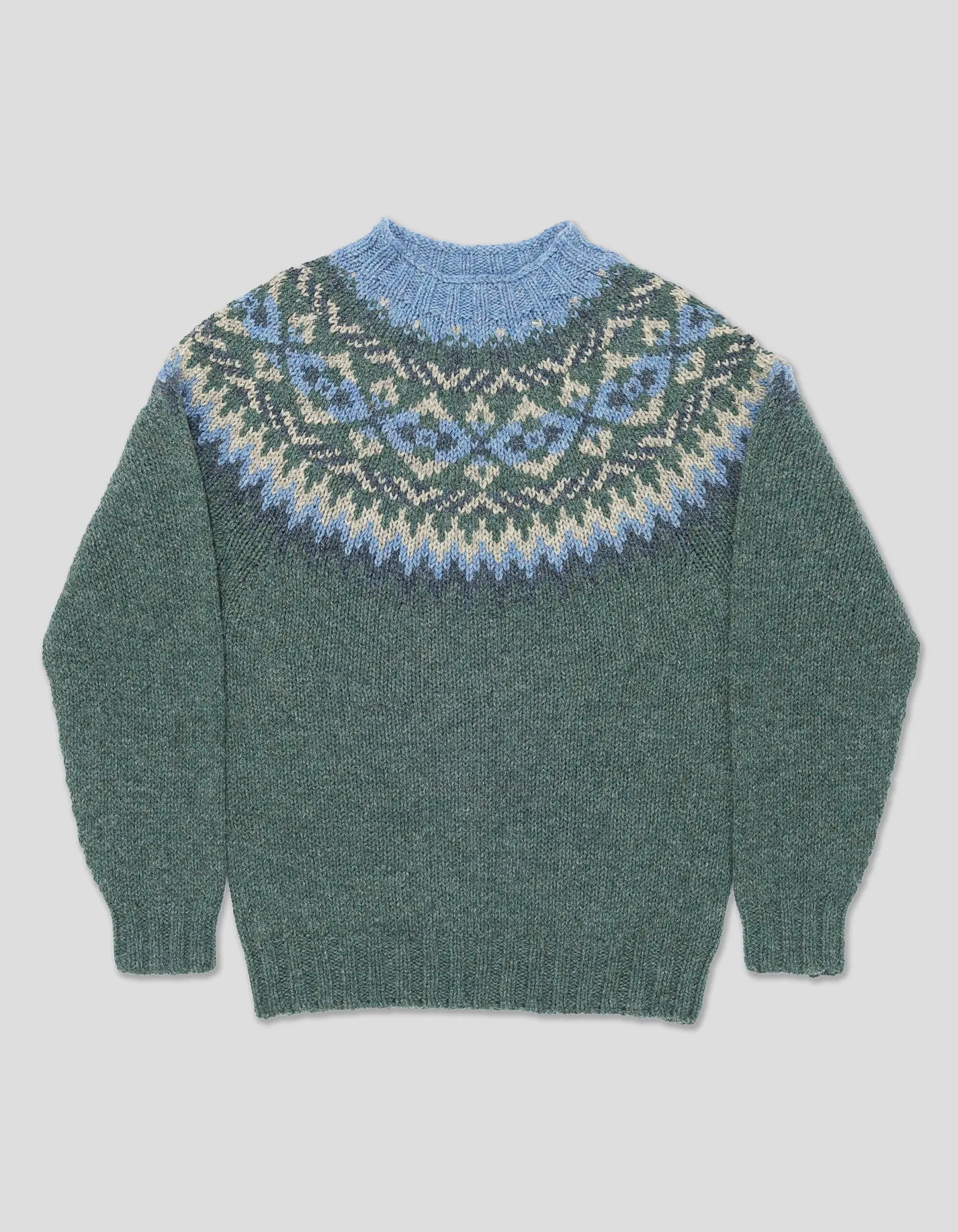 CHUNKY FAIR ISLE SWEATER - GREY sold by J. Press