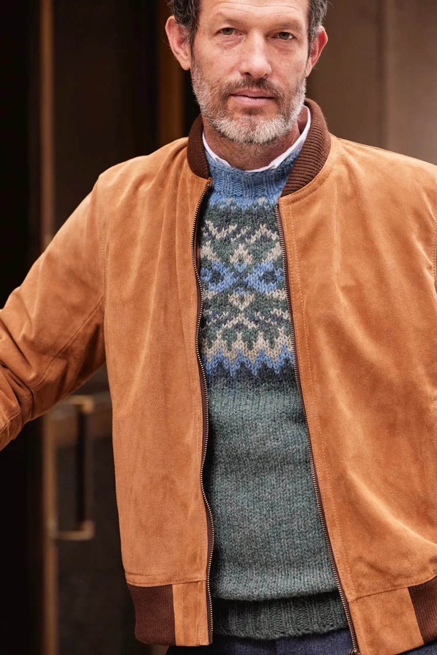 CHUNKY FAIR ISLE SWEATER - GREY sold by J. Press product image thumbnail 2