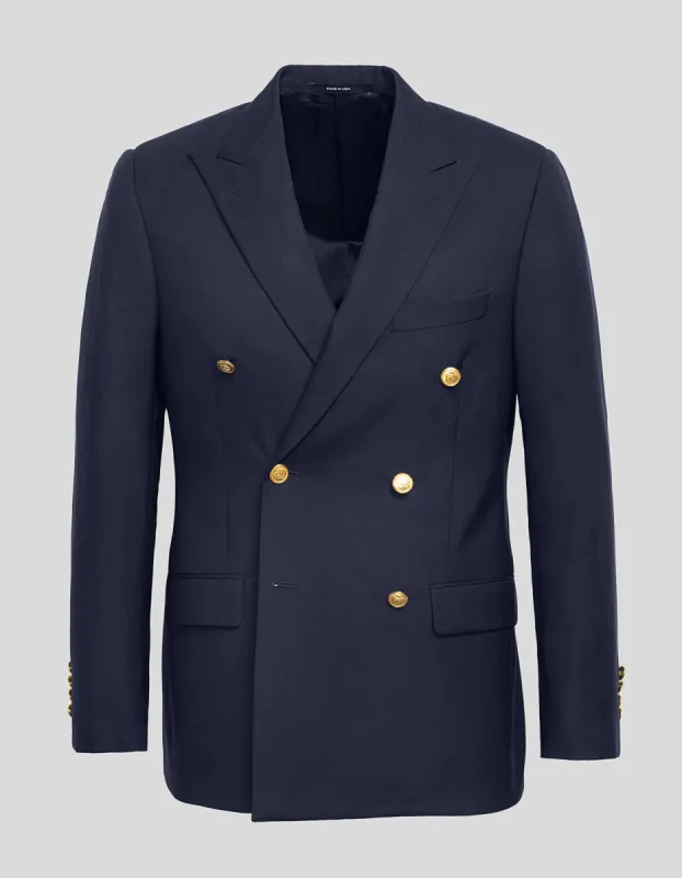 Wool Solid Double-Breasted Blazer sold by J. Press