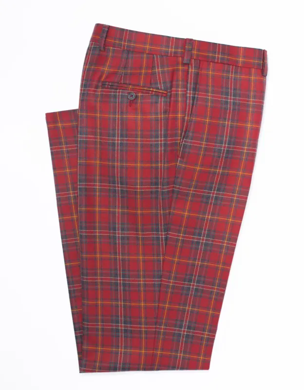 RED MULTI PLAID sold by J. Press