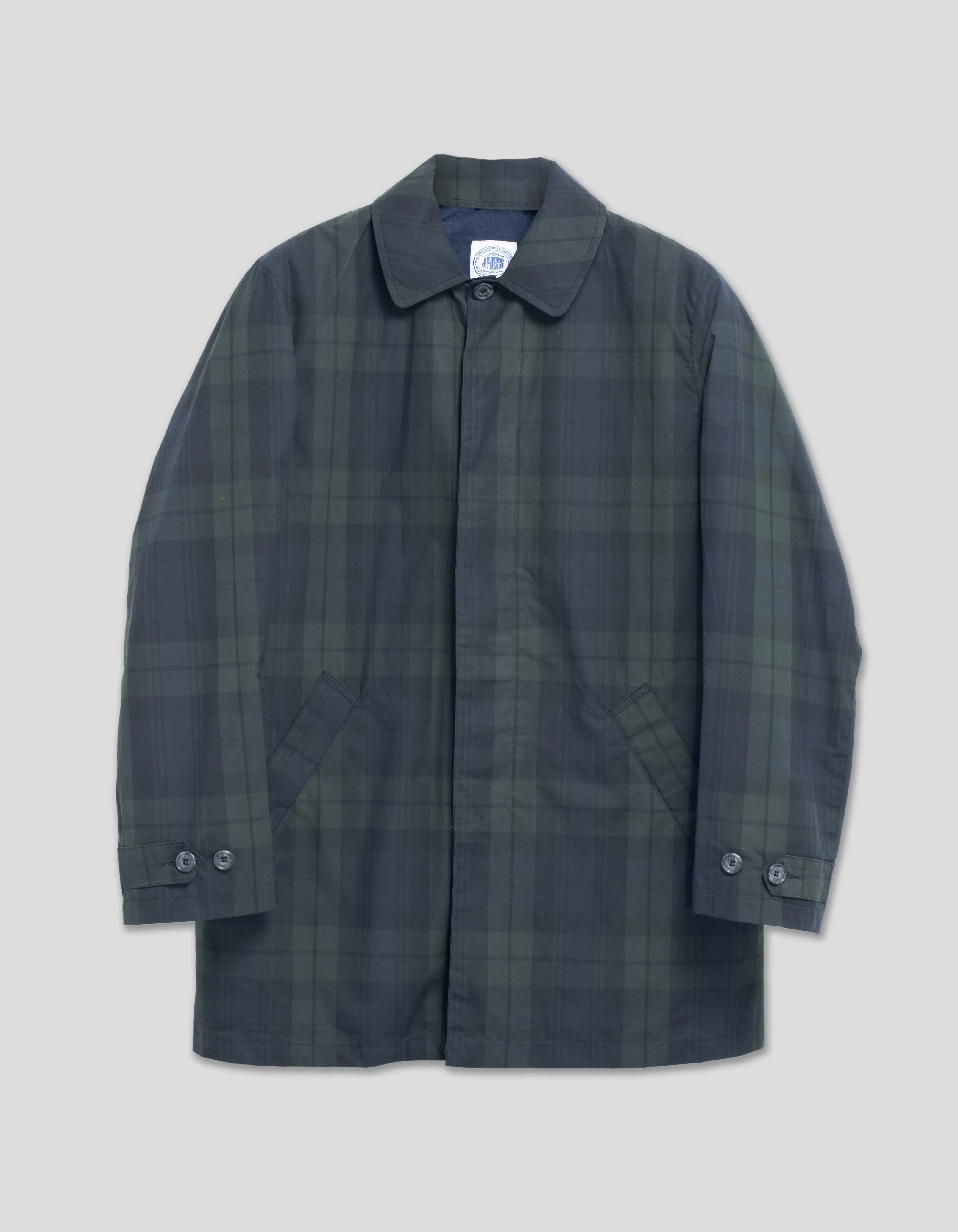 Made-in-England Blackwatch Tartan Mayfair Rain Coat sold by J. Press