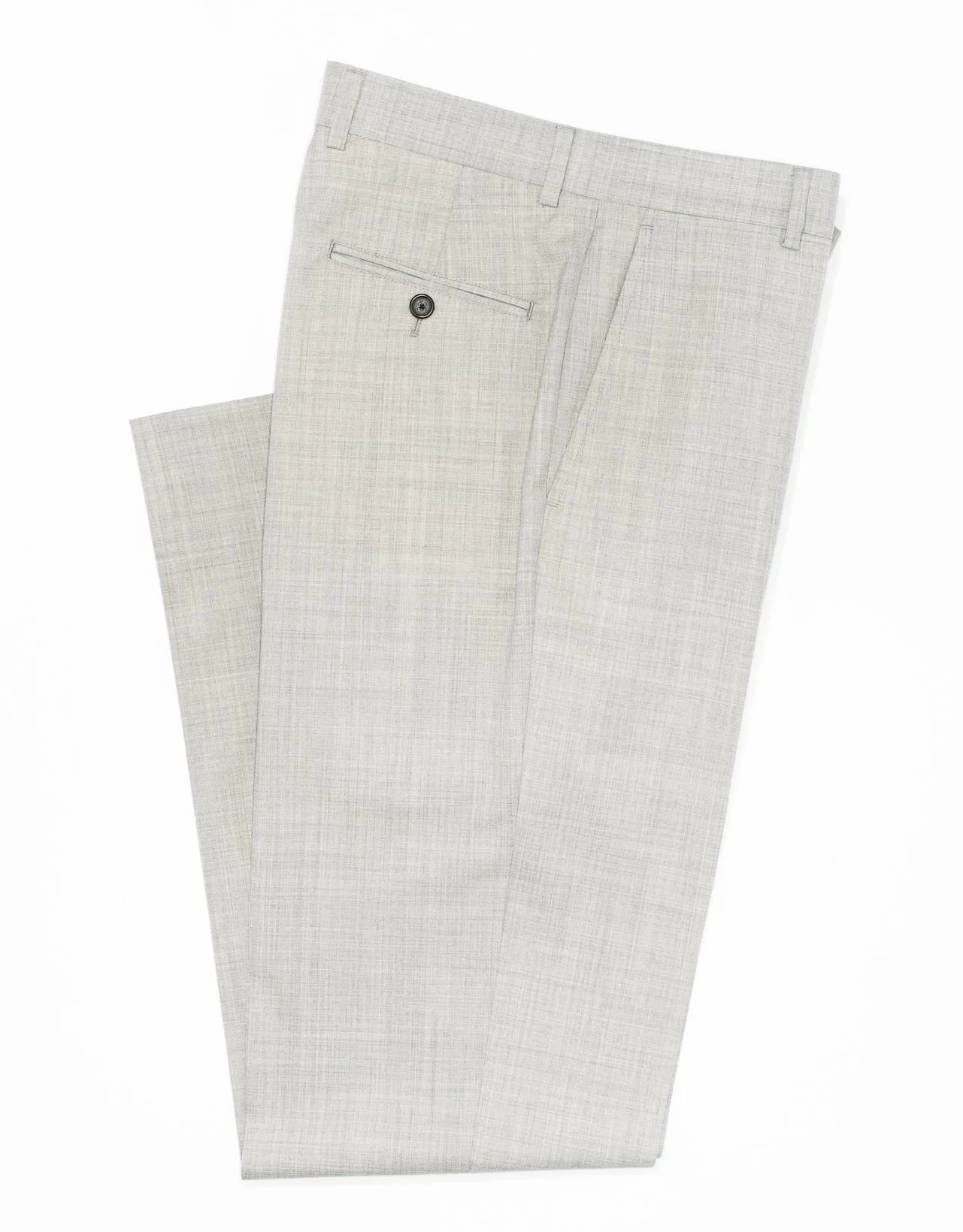 Made-in-Canada Light Grey Tropical Wool Trouser sold by J. Press
