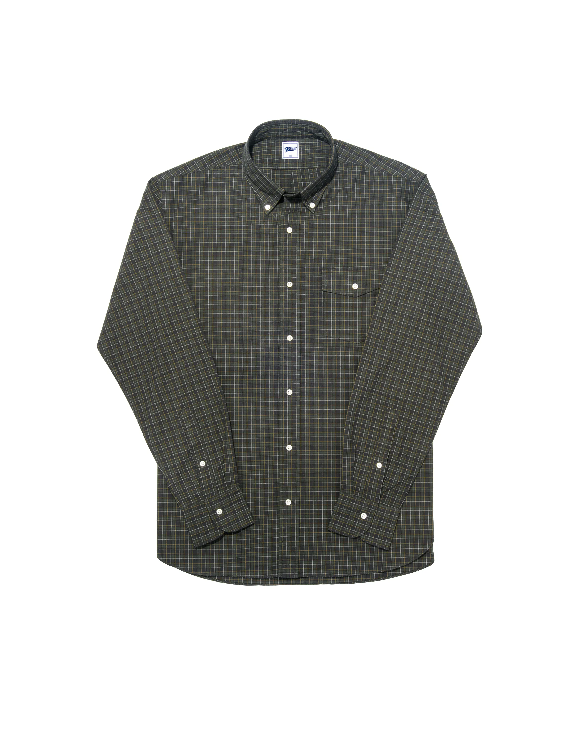 GREEN/NAVY MINI CHECK SHIRT sold by J. Press