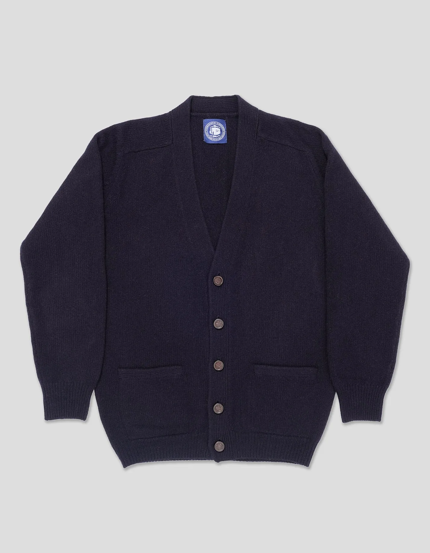 LAMBSWOOL V NECK CARDIGAN - NAVY sold by J. Press